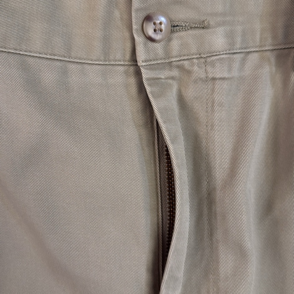 VTG 90’s Polo Ralph Lauren Ethan Pleated Front Chino Pant Tan Cotton Pony 36x32 - Picture 7 of 15